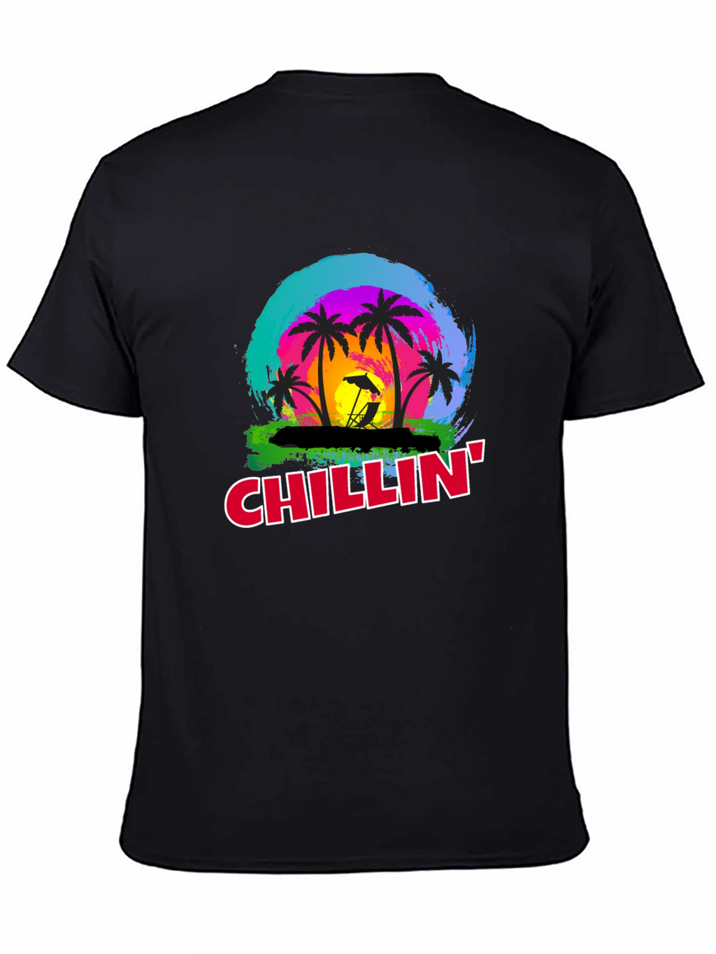 Chillin Palm Tree T-Shirt - Tropical Vibe