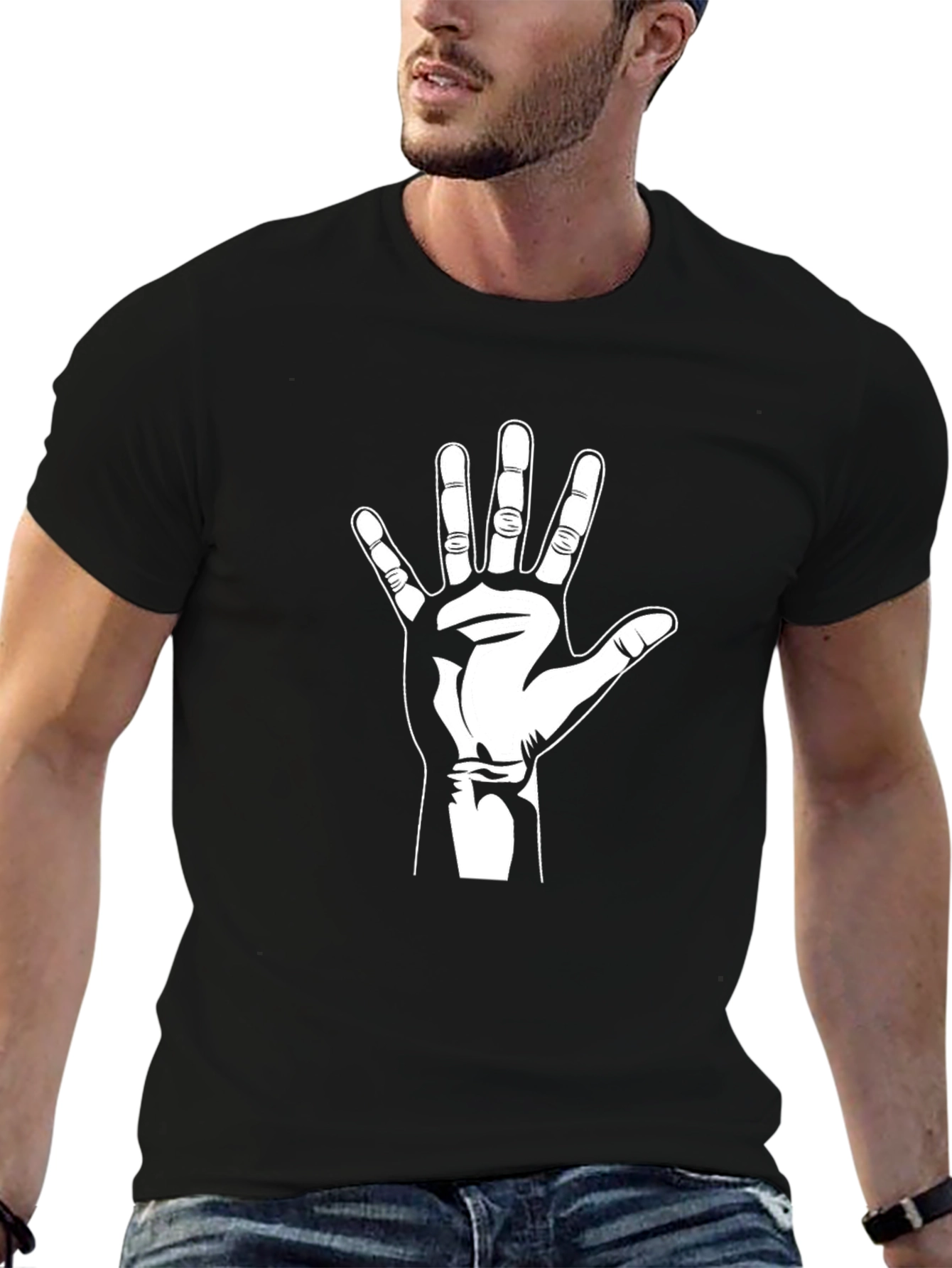 Hand Graphic Black T-Shirt