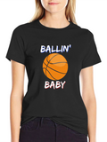 Ballin Baby Black Graphic T-Shirt
