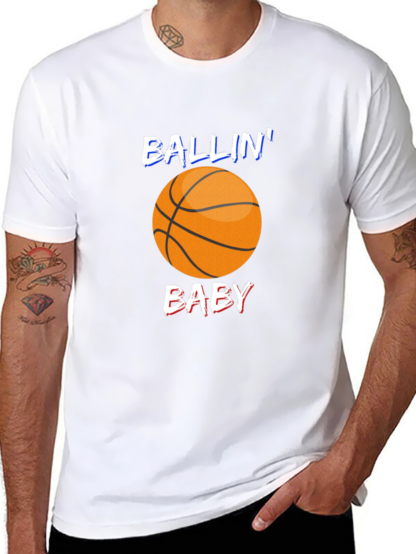 Ballin Baby Black Graphic T-Shirt