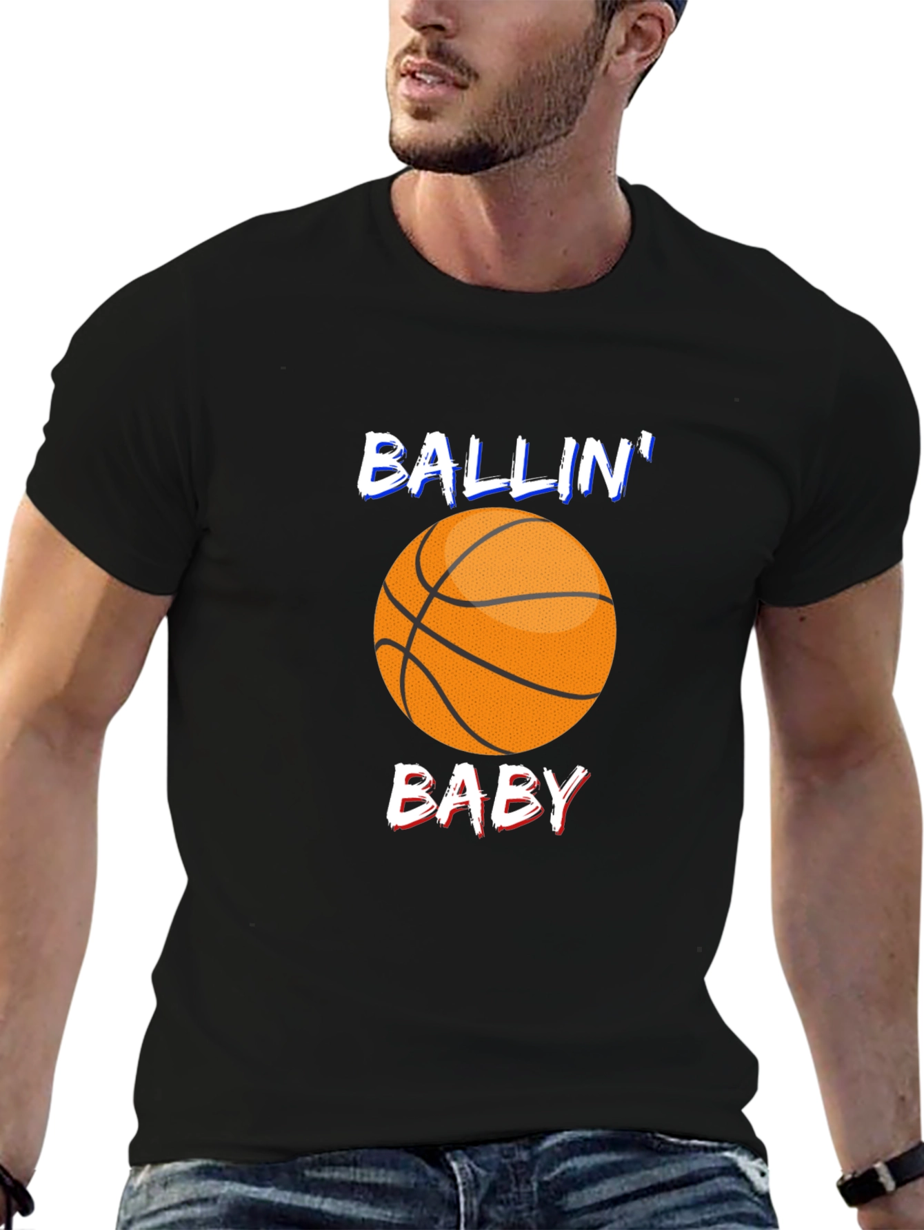 Ballin Baby Black Graphic T-Shirt