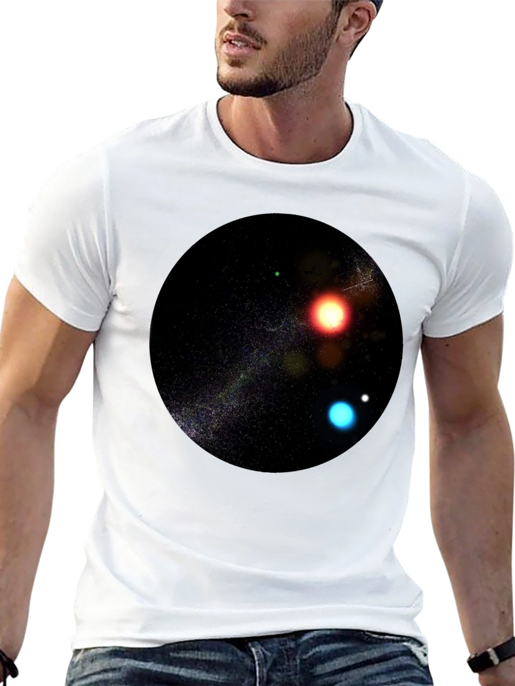 Galaxy Sphere Graphic Tee - Black