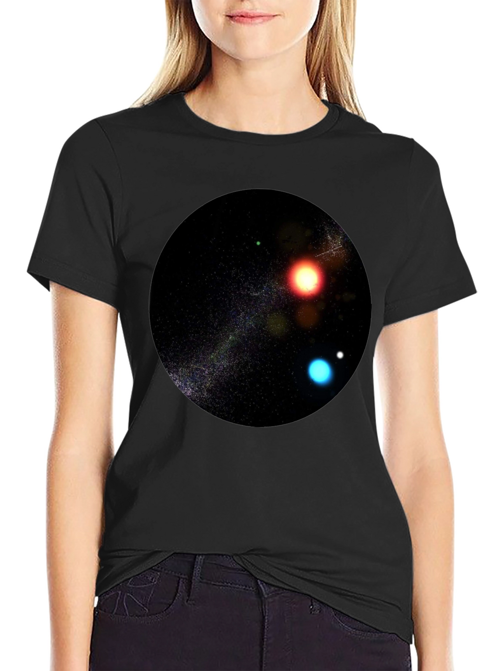 Galaxy Sphere Graphic Tee - Black