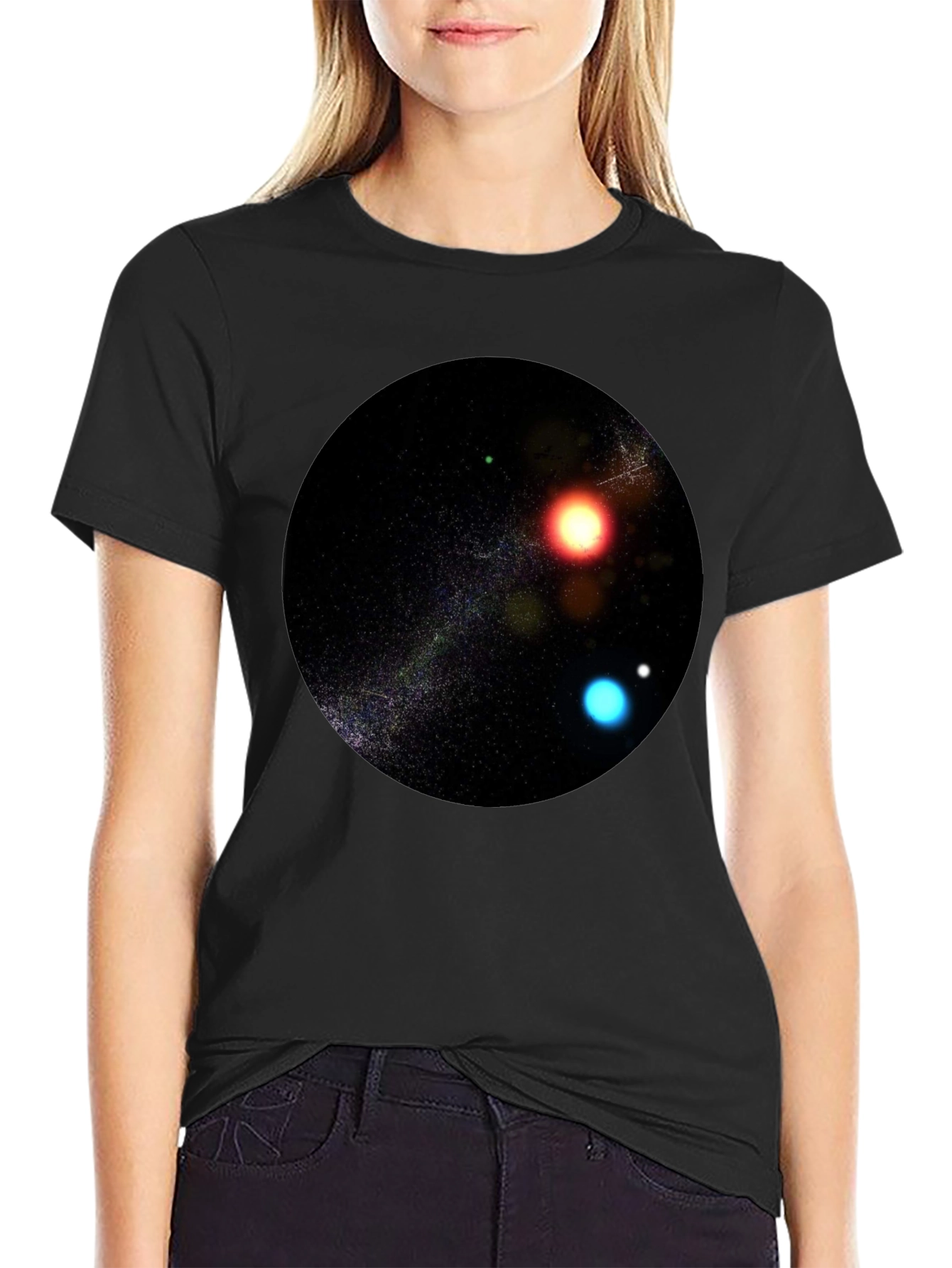 Galaxy Sphere Graphic Tee - Black