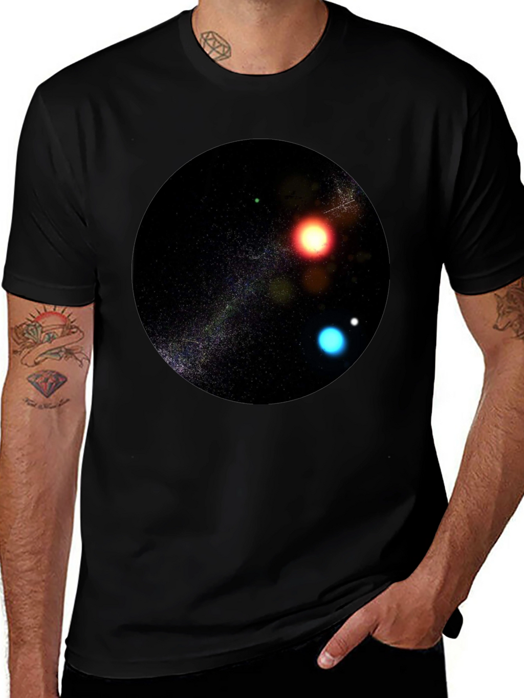 Galaxy Sphere Graphic Tee - Black