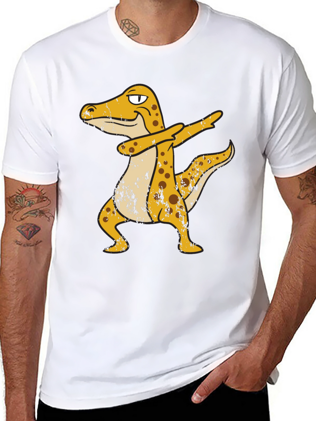 Dabbing Leopard Gecko Graphic T-Shirt