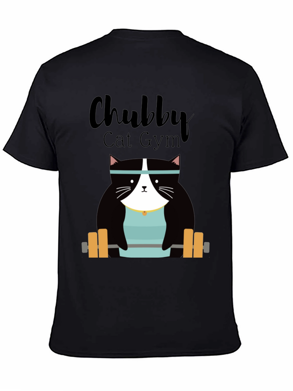 Chubby Cat Gym T-Shirt - Weightlifting Kitty Tee