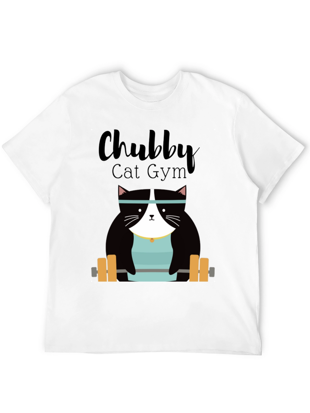 Chubby Cat Gym T-Shirt - Weightlifting Kitty Tee