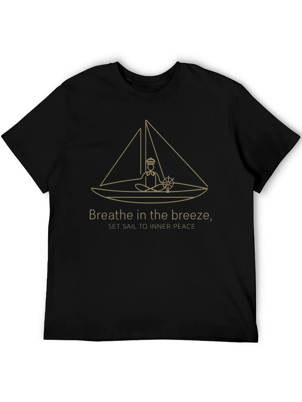 Breathe in the Breeze Black Graphic T-Shirt