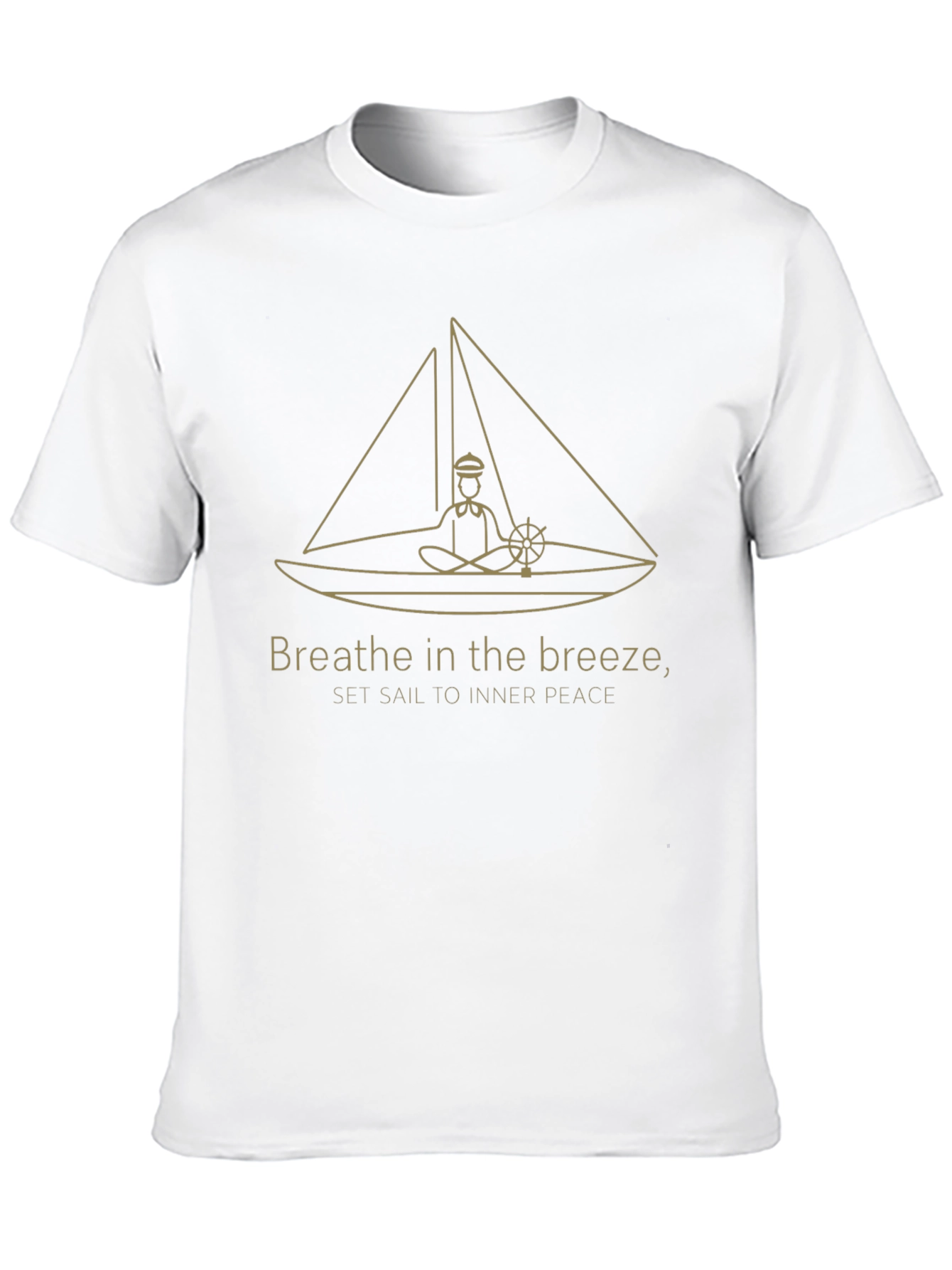 Breathe in the Breeze Black Graphic T-Shirt