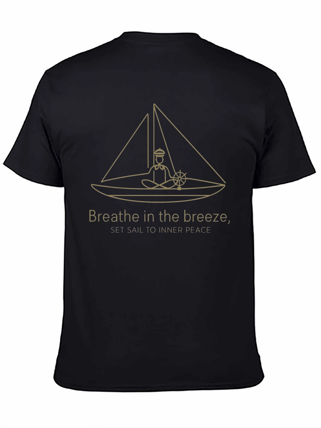 Breathe in the Breeze Black Graphic T-Shirt