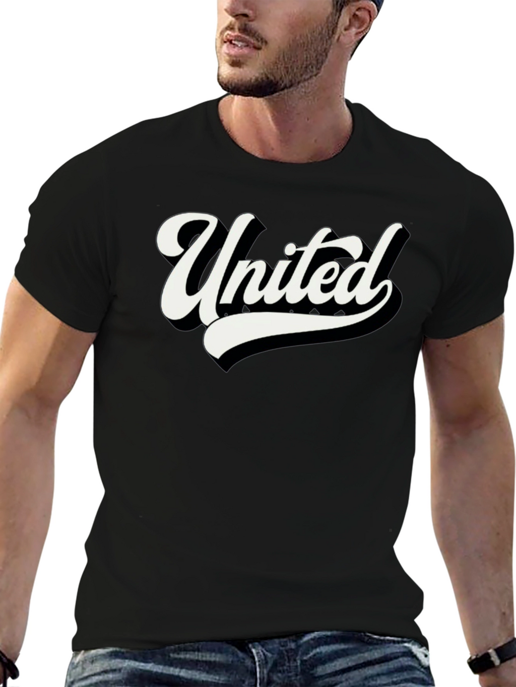 United Graphic Tee - Stylish Black Cotton T-Shirt