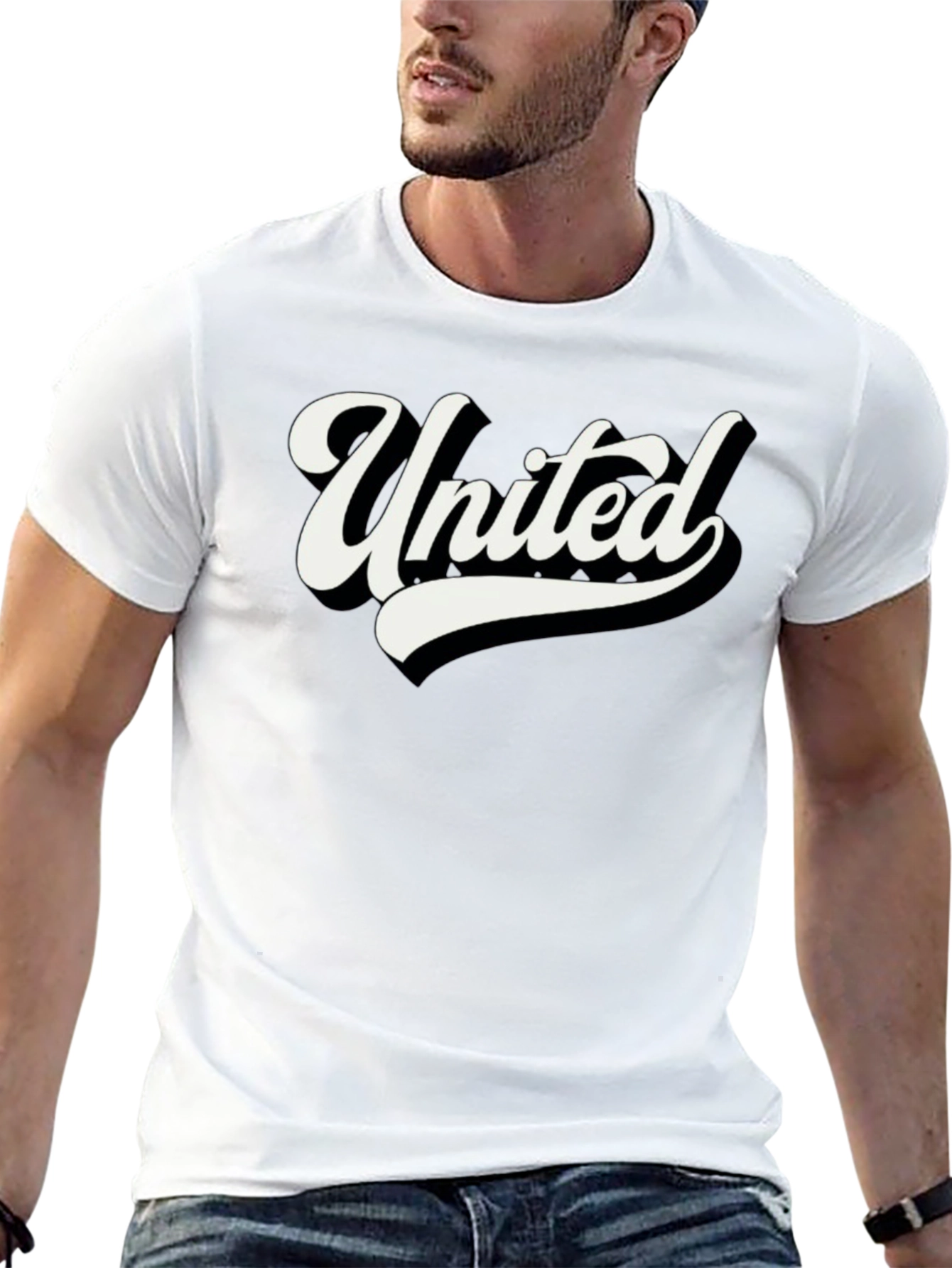 United Graphic Tee - Stylish Black Cotton T-Shirt