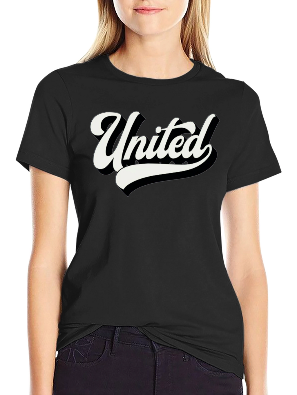 United Graphic Tee - Stylish Black Cotton T-Shirt