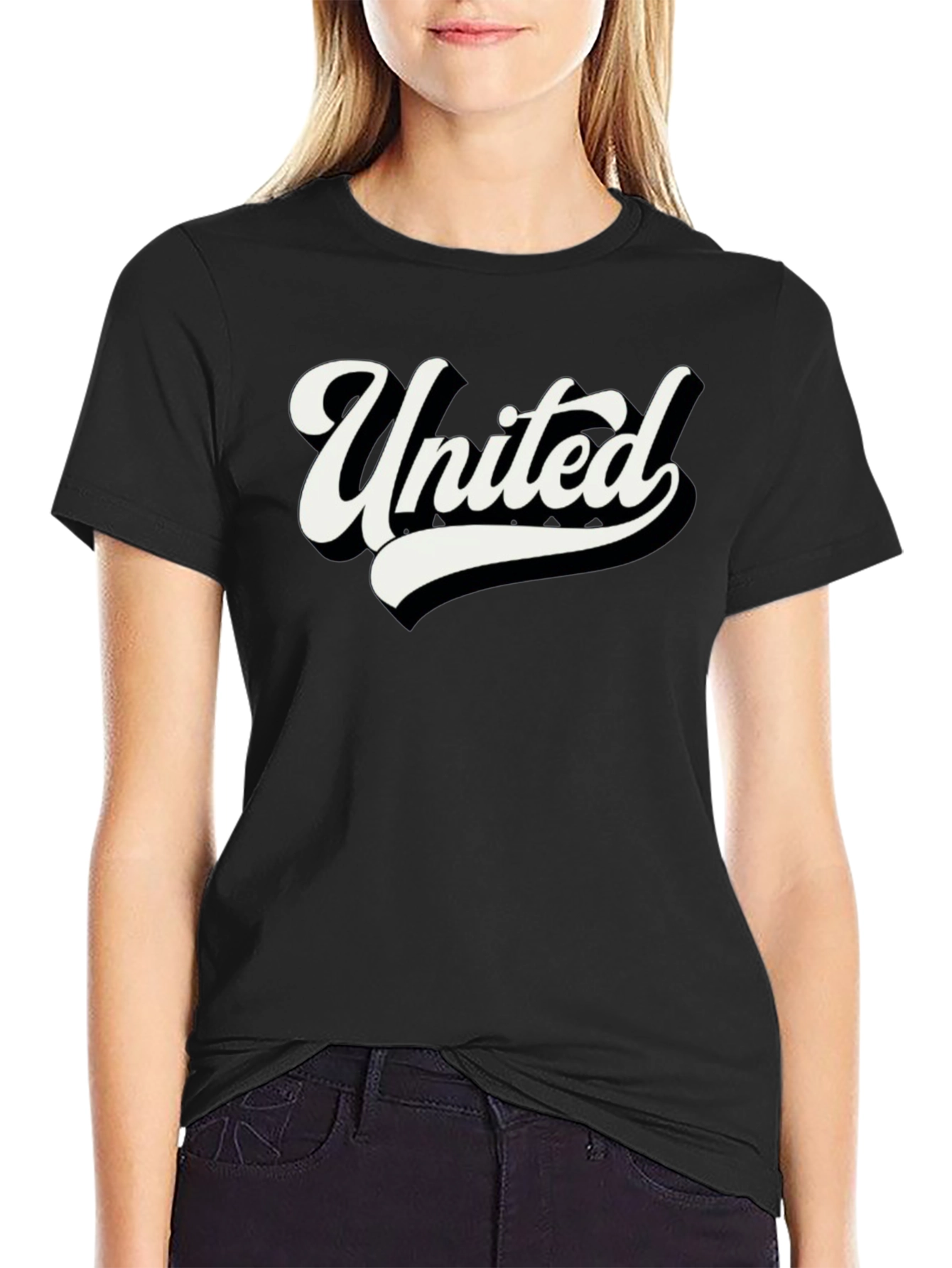 United Graphic Tee - Stylish Black Cotton T-Shirt