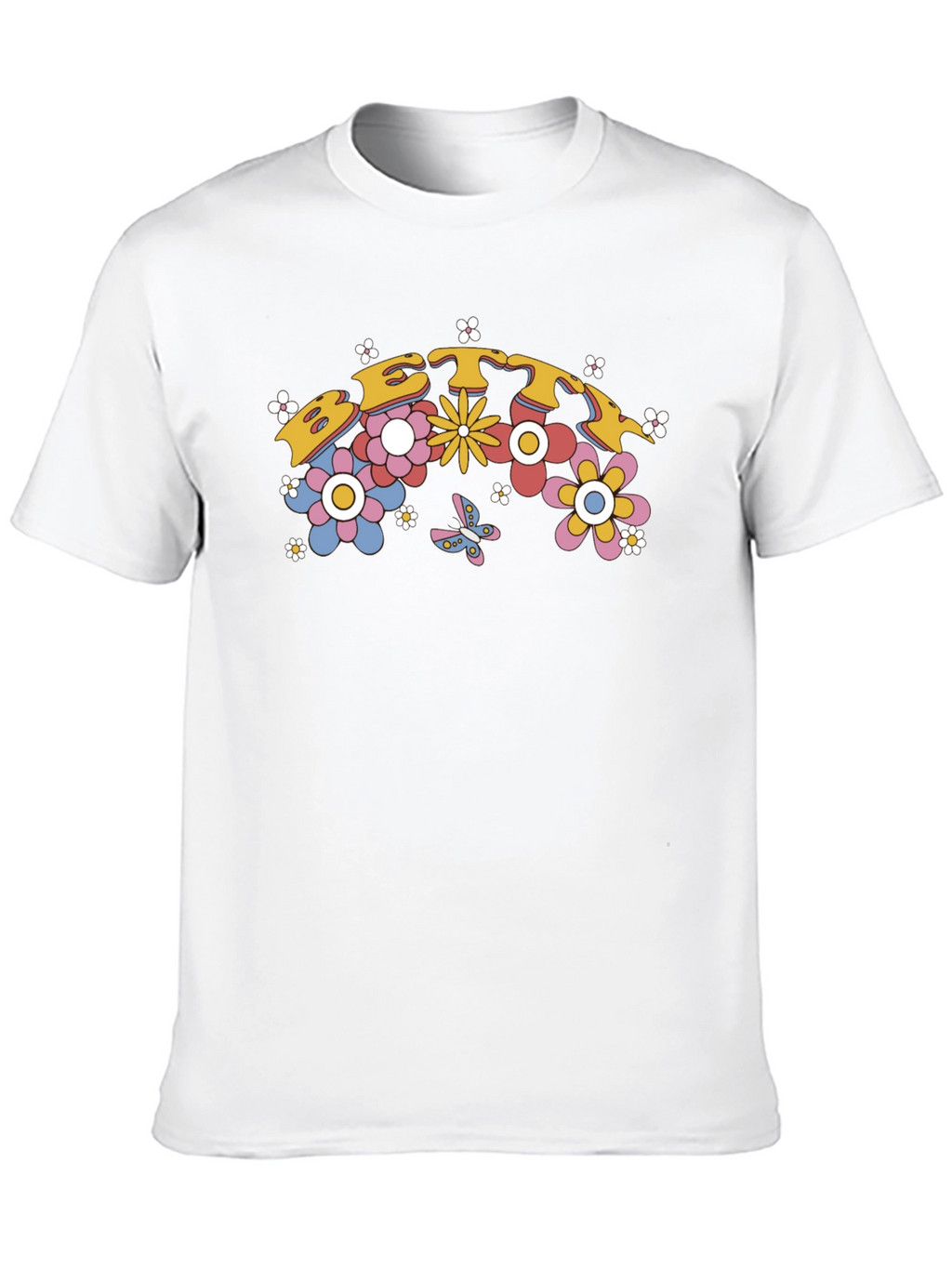 Retro Floral Graphic Tee - Black