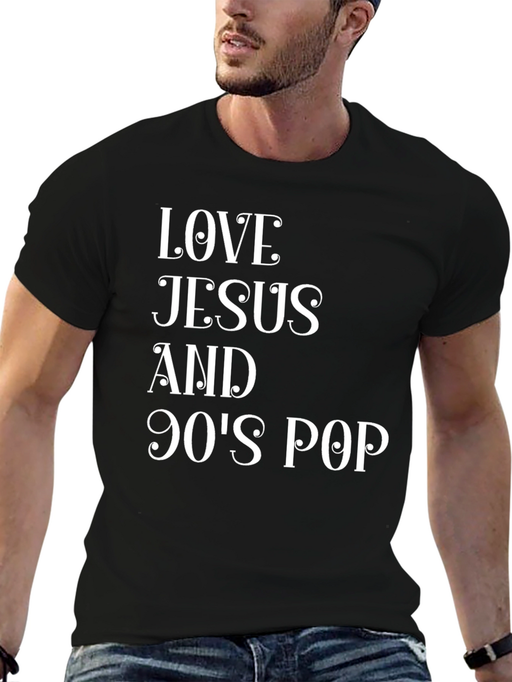 Love Jesus and 90s Pop T-Shirt