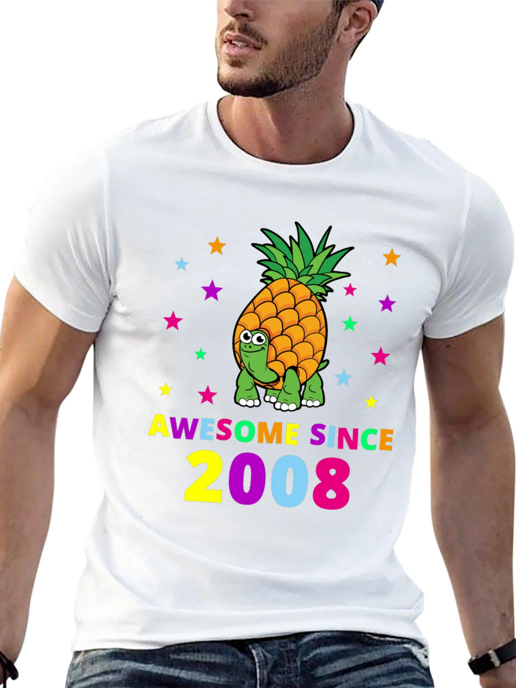 Awesome Since 2008 Turtle-Pineapple Graphic Tee