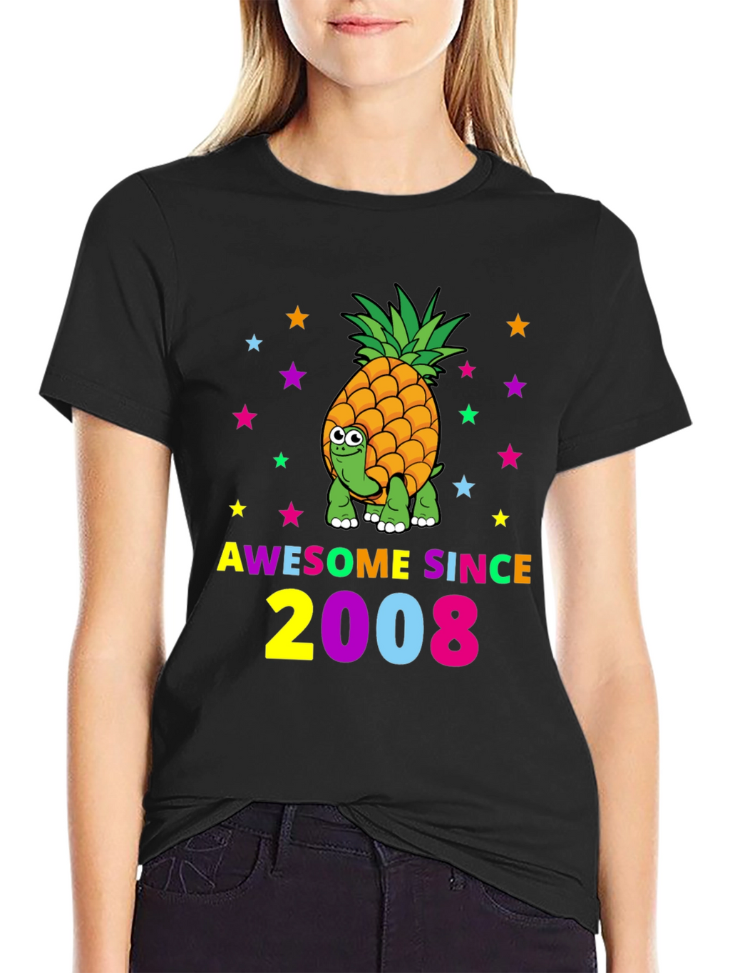 Awesome Since 2008 Turtle-Pineapple Graphic Tee