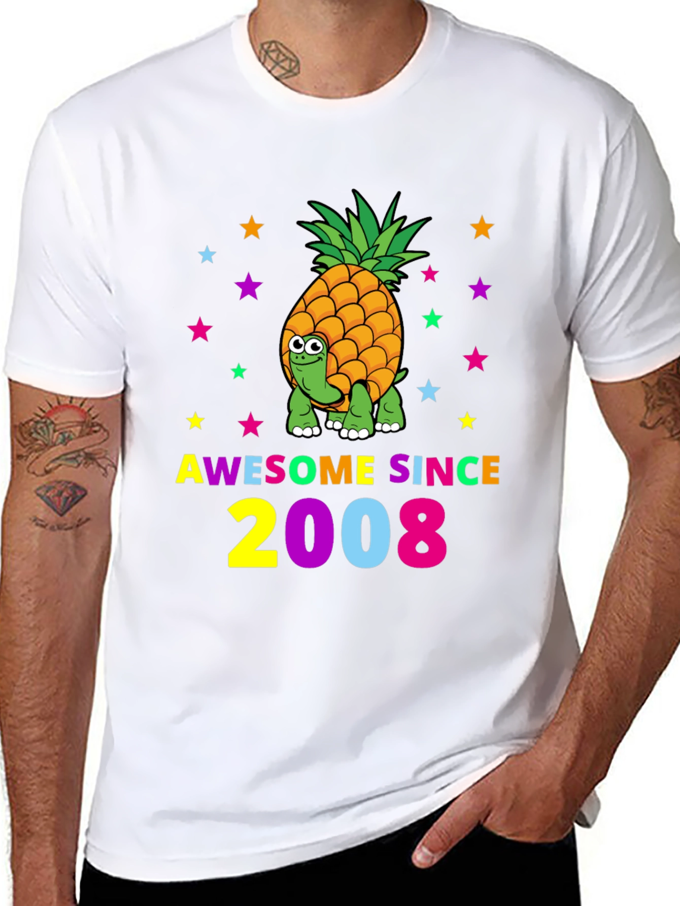 Awesome Since 2008 Turtle-Pineapple Graphic Tee