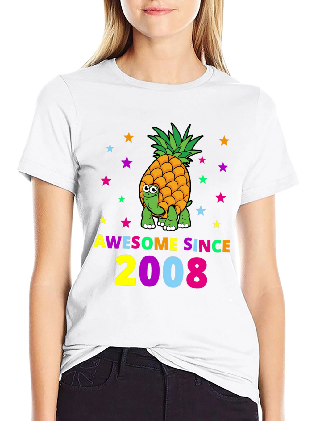 Awesome Since 2008 Turtle-Pineapple Graphic Tee