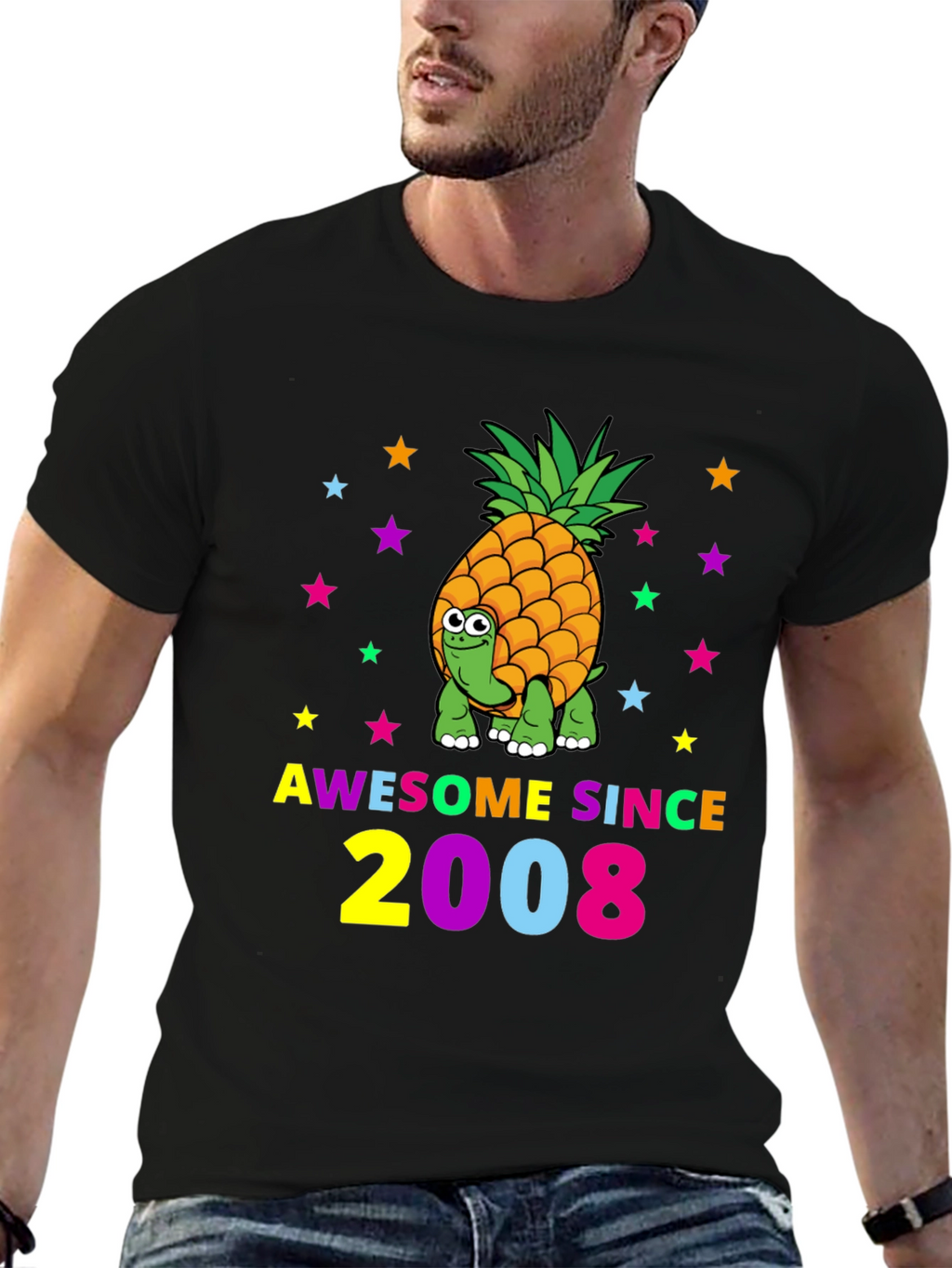 Awesome Since 2008 Turtle-Pineapple Graphic Tee