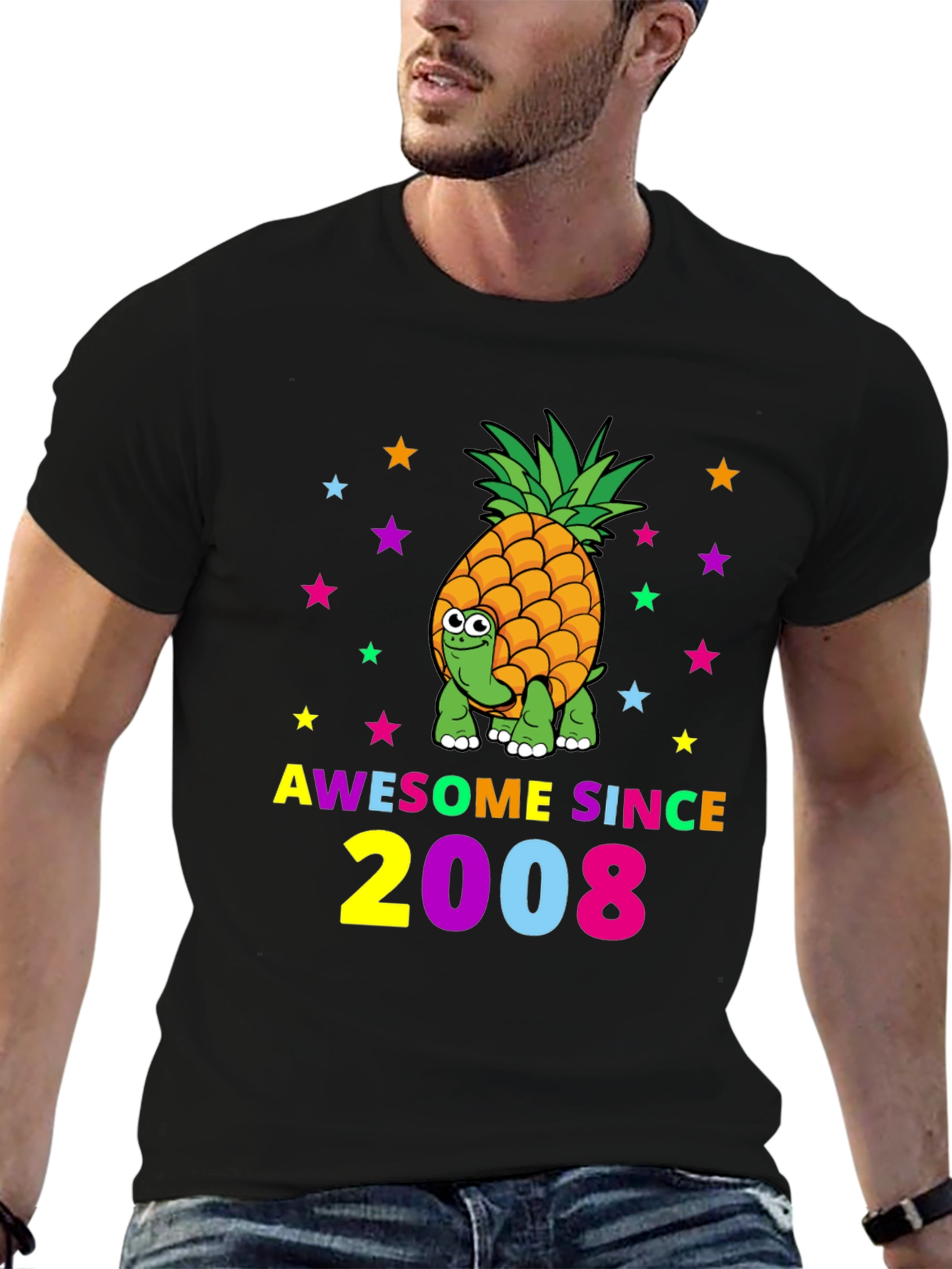 Awesome Since 2008 Turtle-Pineapple Graphic Tee