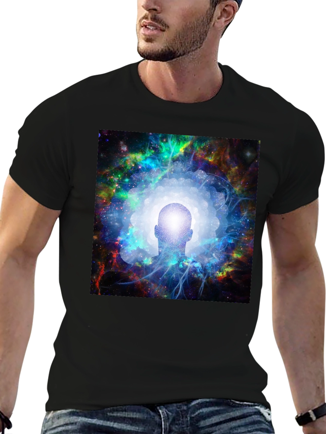 Cosmic Mind Black T-Shirt - Unisex Spiritual Tee