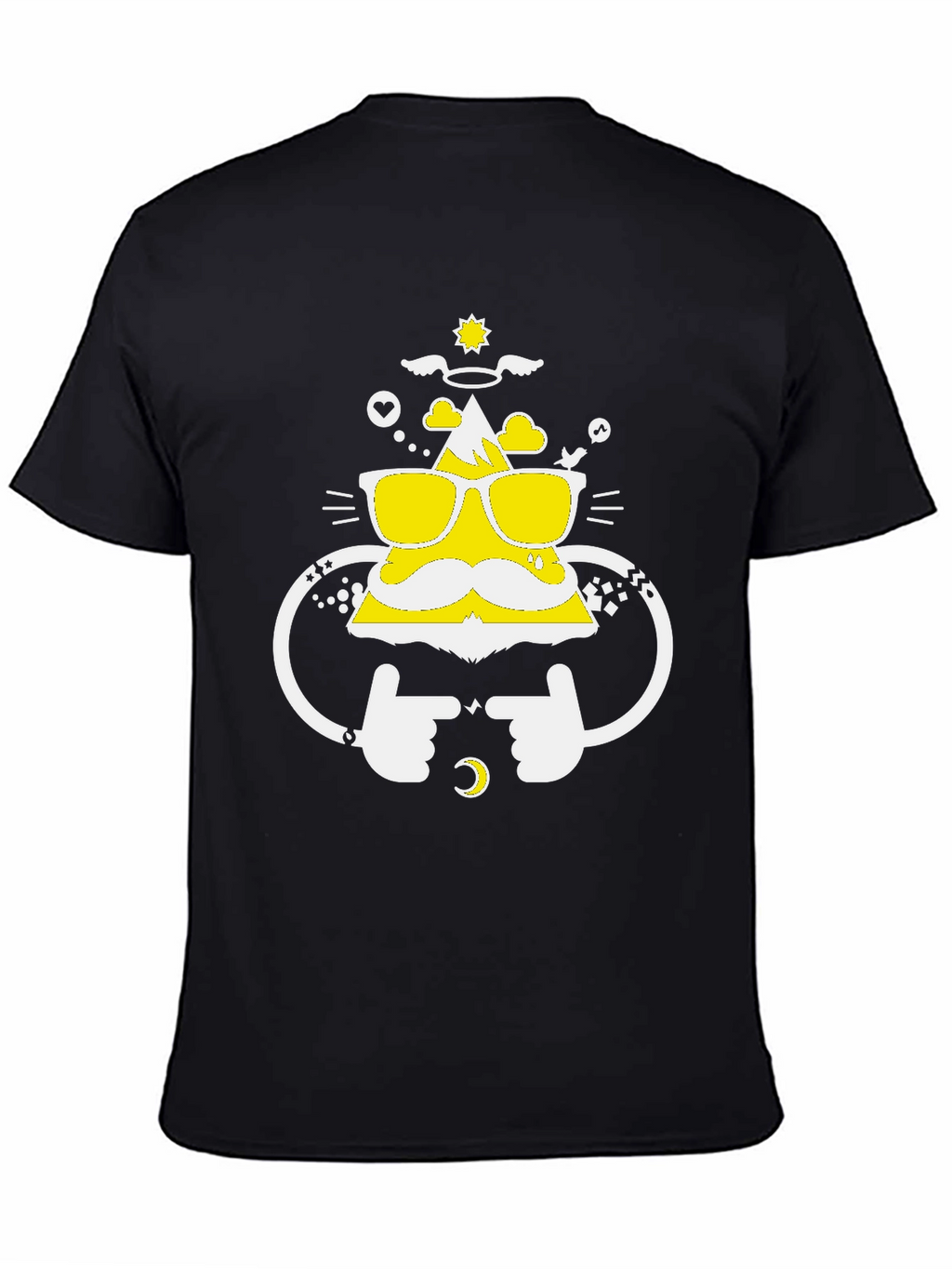 Funny Mountain Graphic Tee - Black Cotton T-Shirt