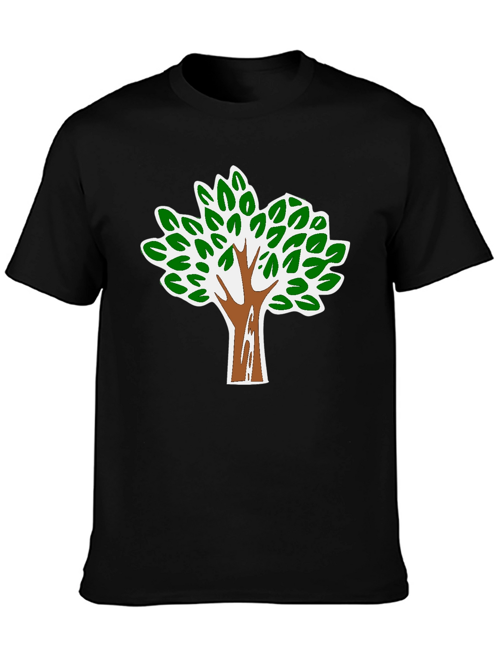 Nature Tree Graphic Tee - Black Cotton Blend