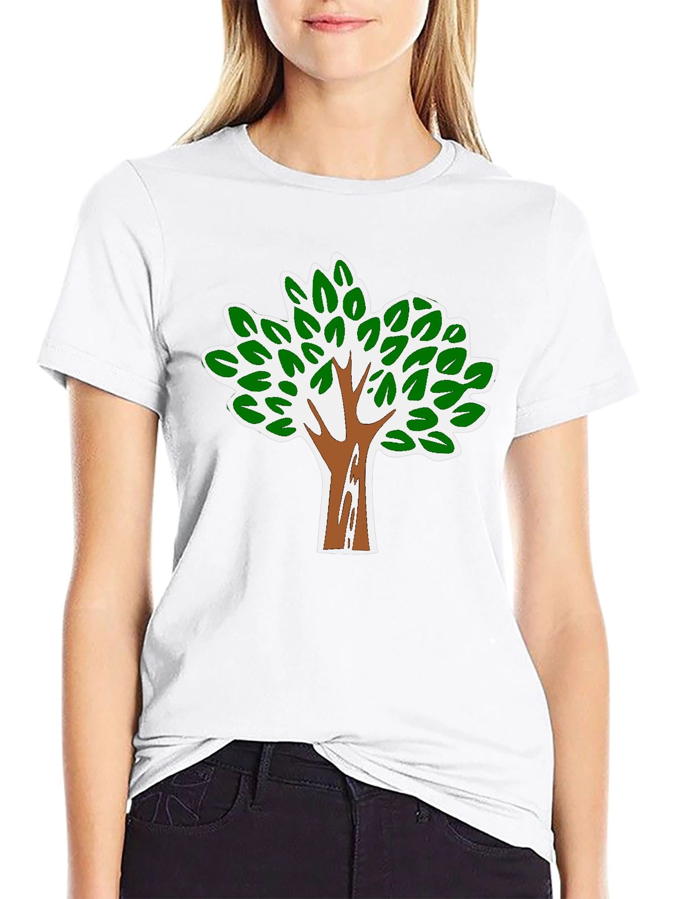 Nature Tree Graphic Tee - Black Cotton Blend