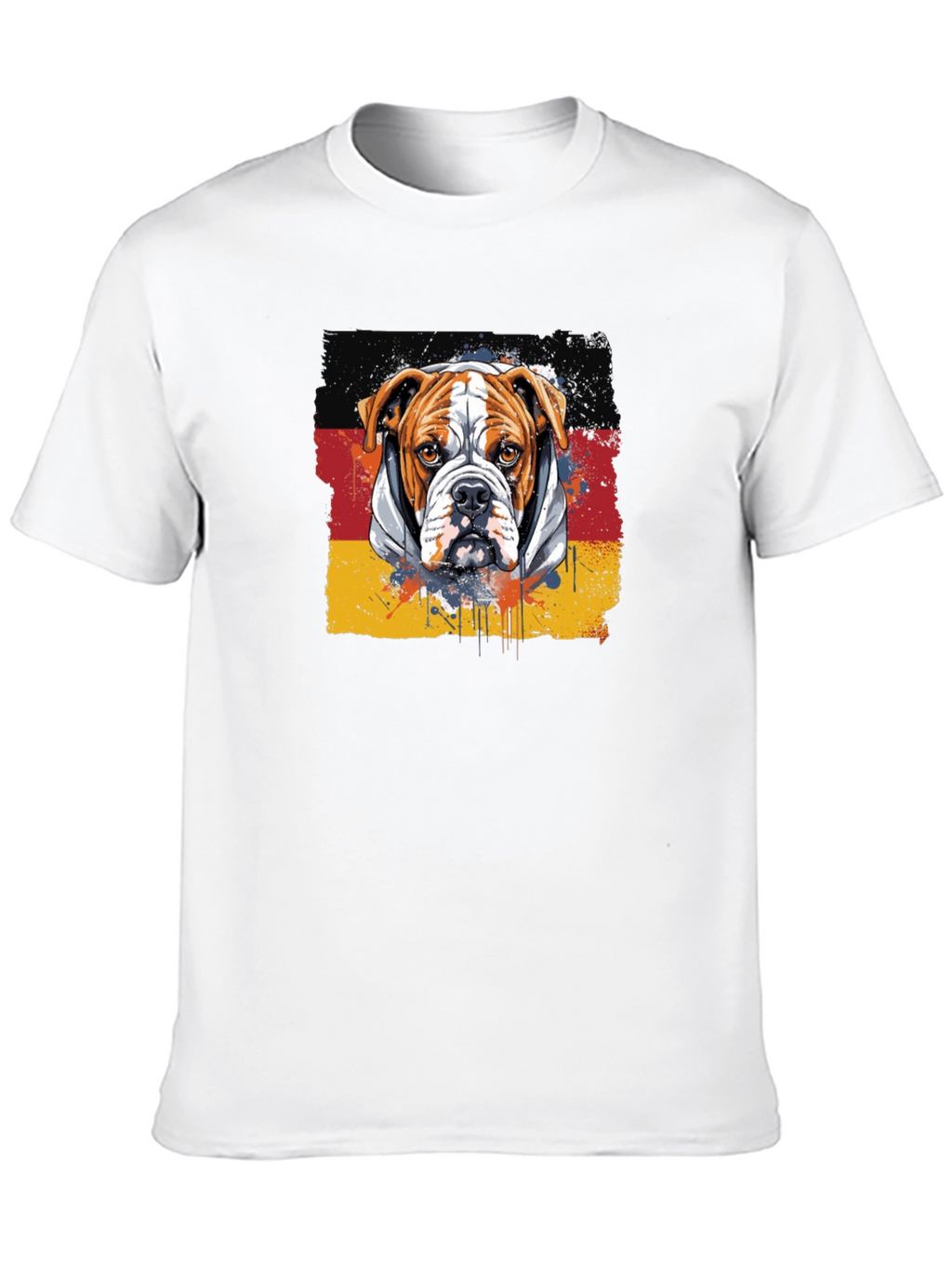 Bulldog Germany Flag Graphic T-Shirt