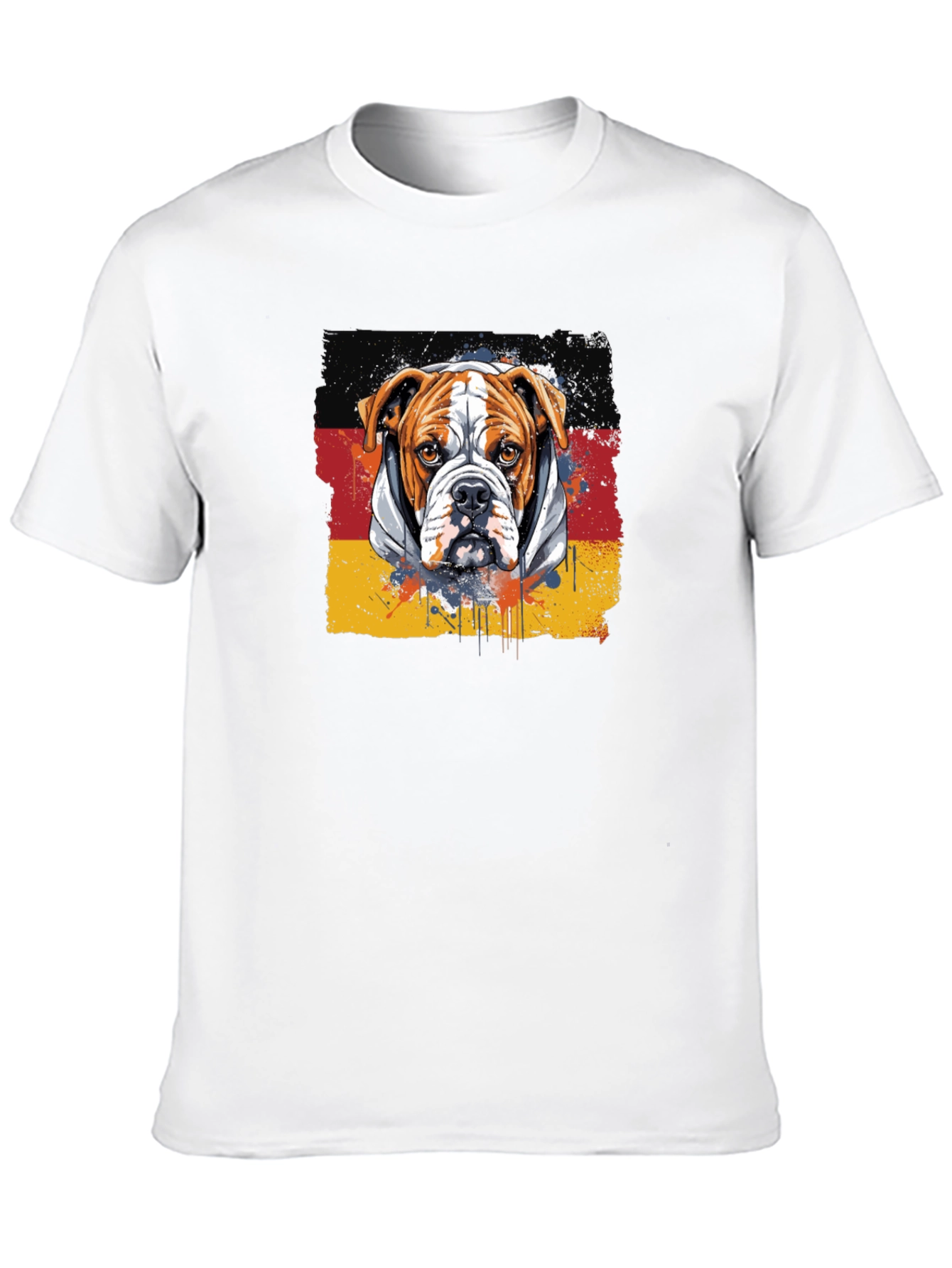 Bulldog Germany Flag Graphic T-Shirt