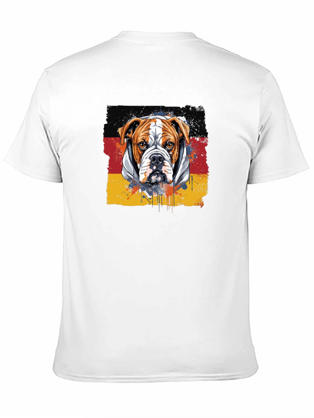 Bulldog Germany Flag Graphic T-Shirt