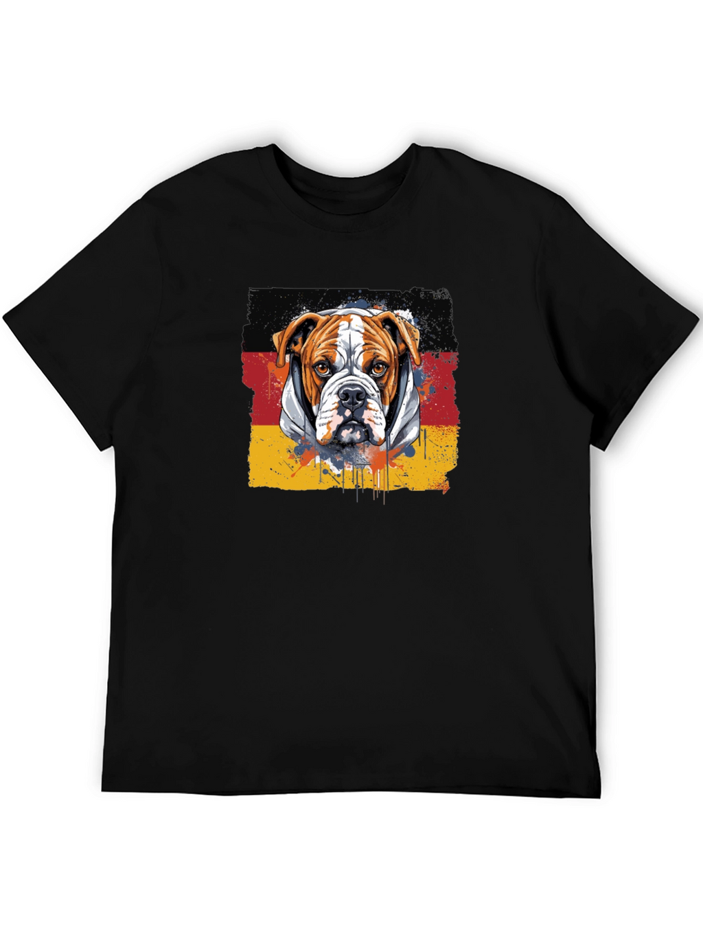 Bulldog Germany Flag Graphic T-Shirt