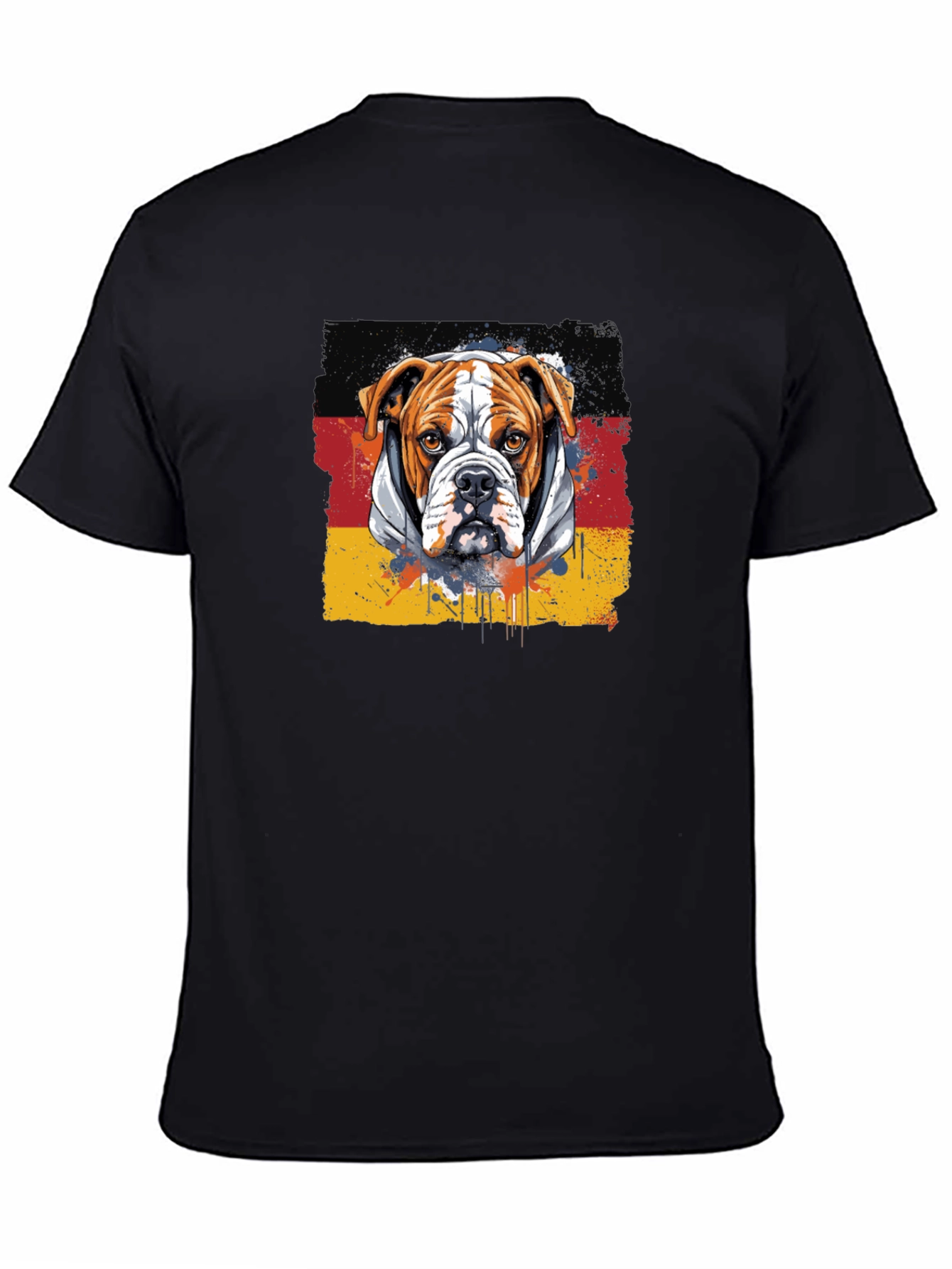 Bulldog Germany Flag Graphic T-Shirt