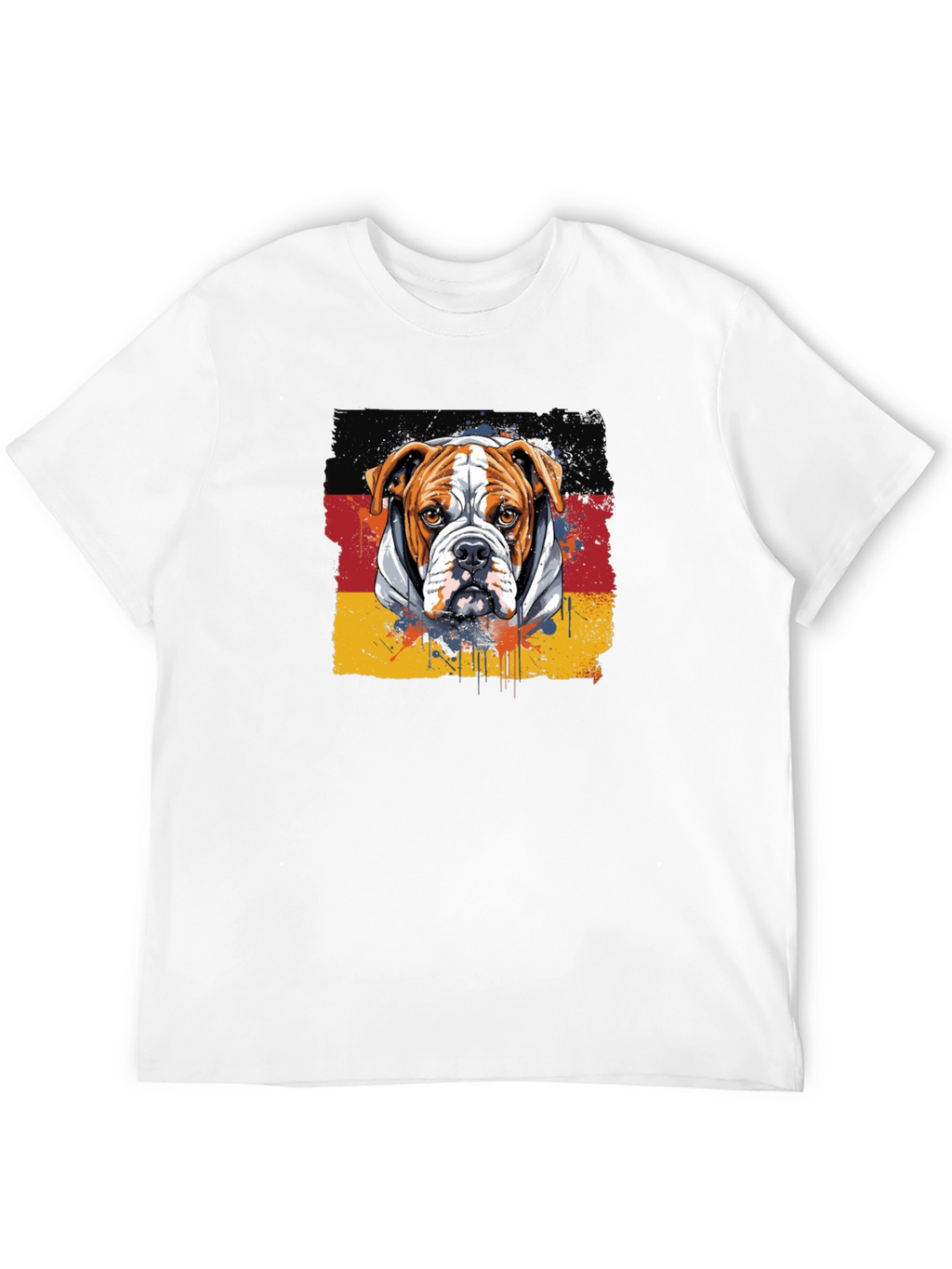 Bulldog Germany Flag Graphic T-Shirt
