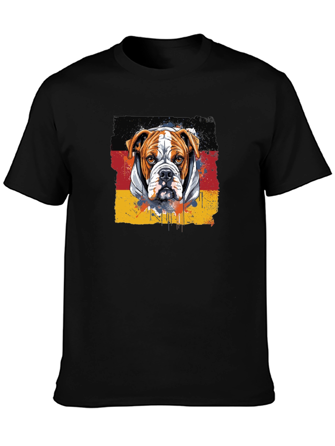 Bulldog Germany Flag Graphic T-Shirt