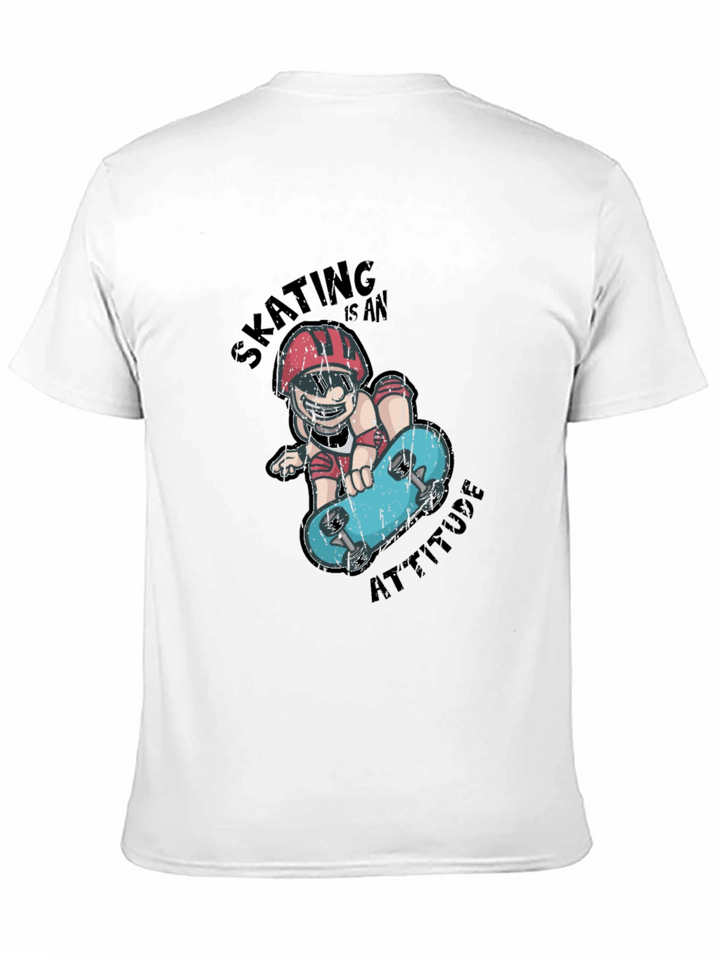 Skating Attitude Graphic Tee - Cool Skateboarder T-Shirt