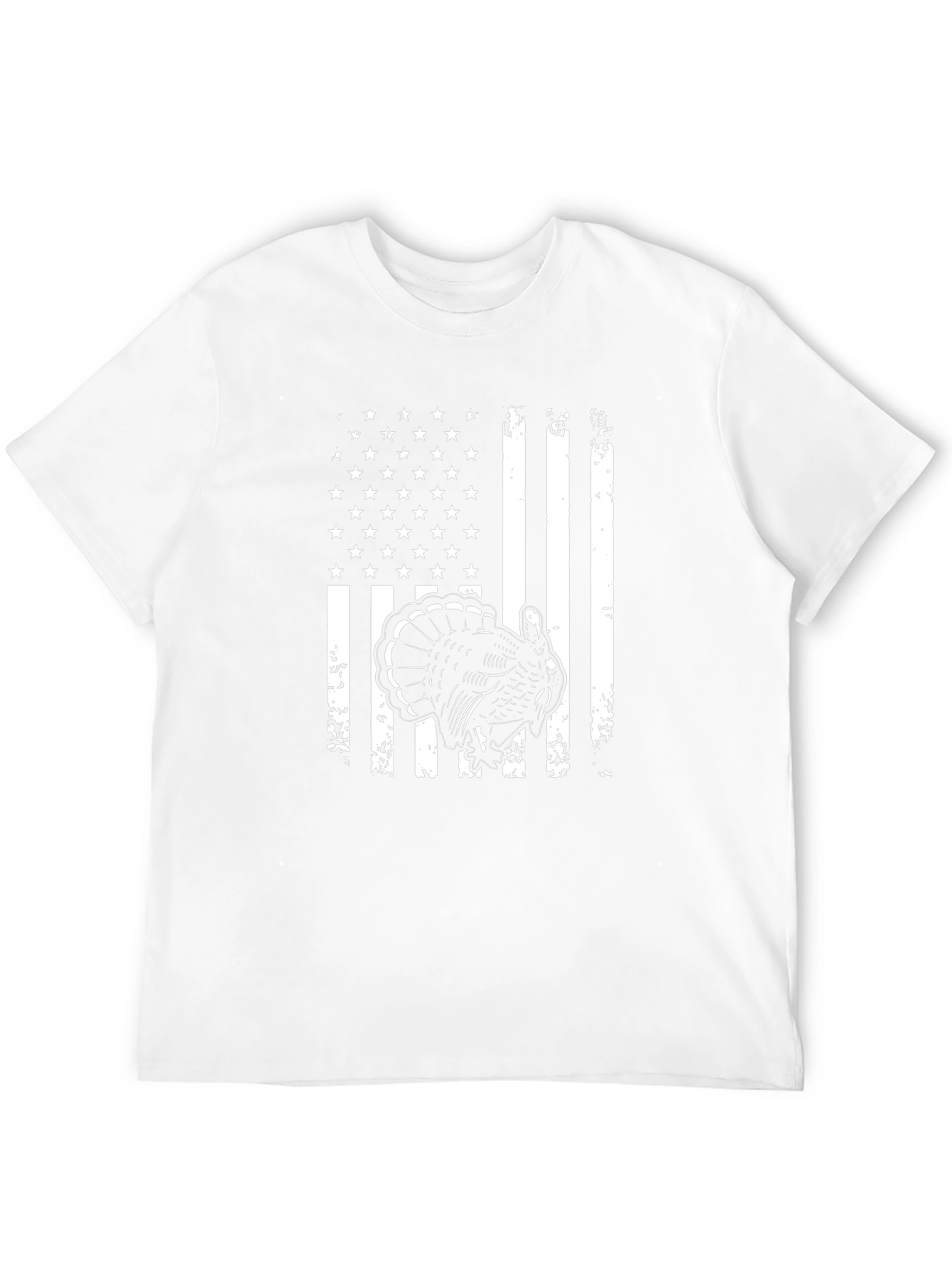 American Flag Turkey Graphic T-Shirt
