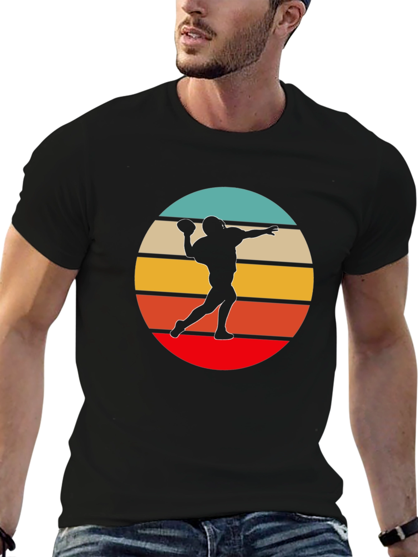 Retro Football Player Tee