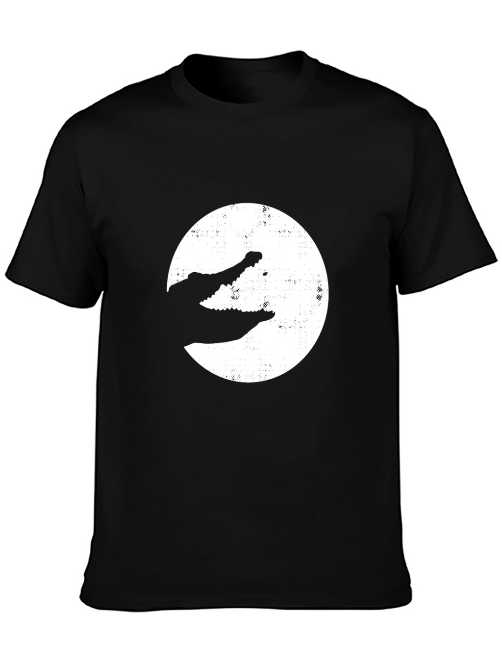 Crocodile Moon Black T-Shirt