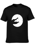 Crocodile Moon Black T-Shirt