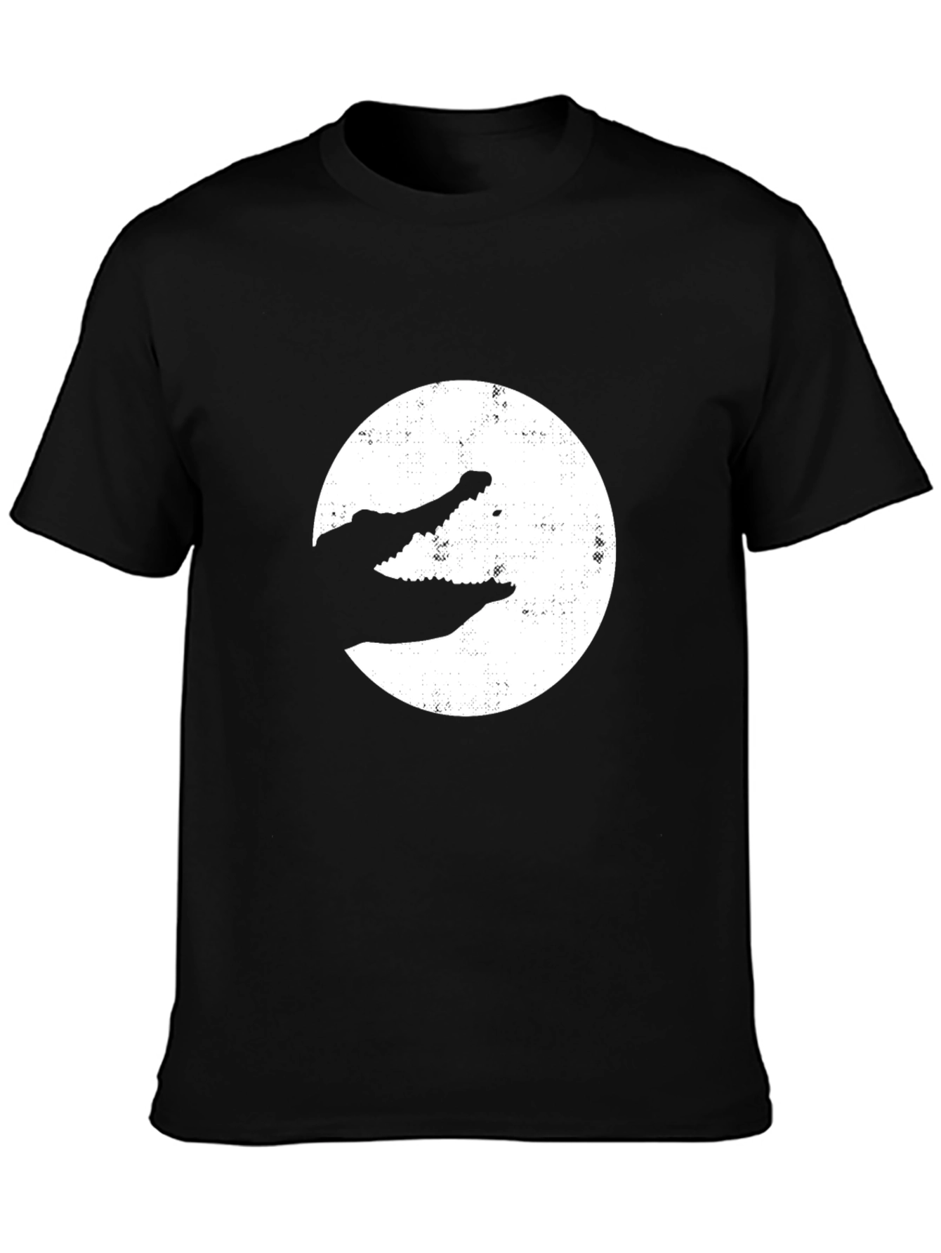 Crocodile Moon Black T-Shirt