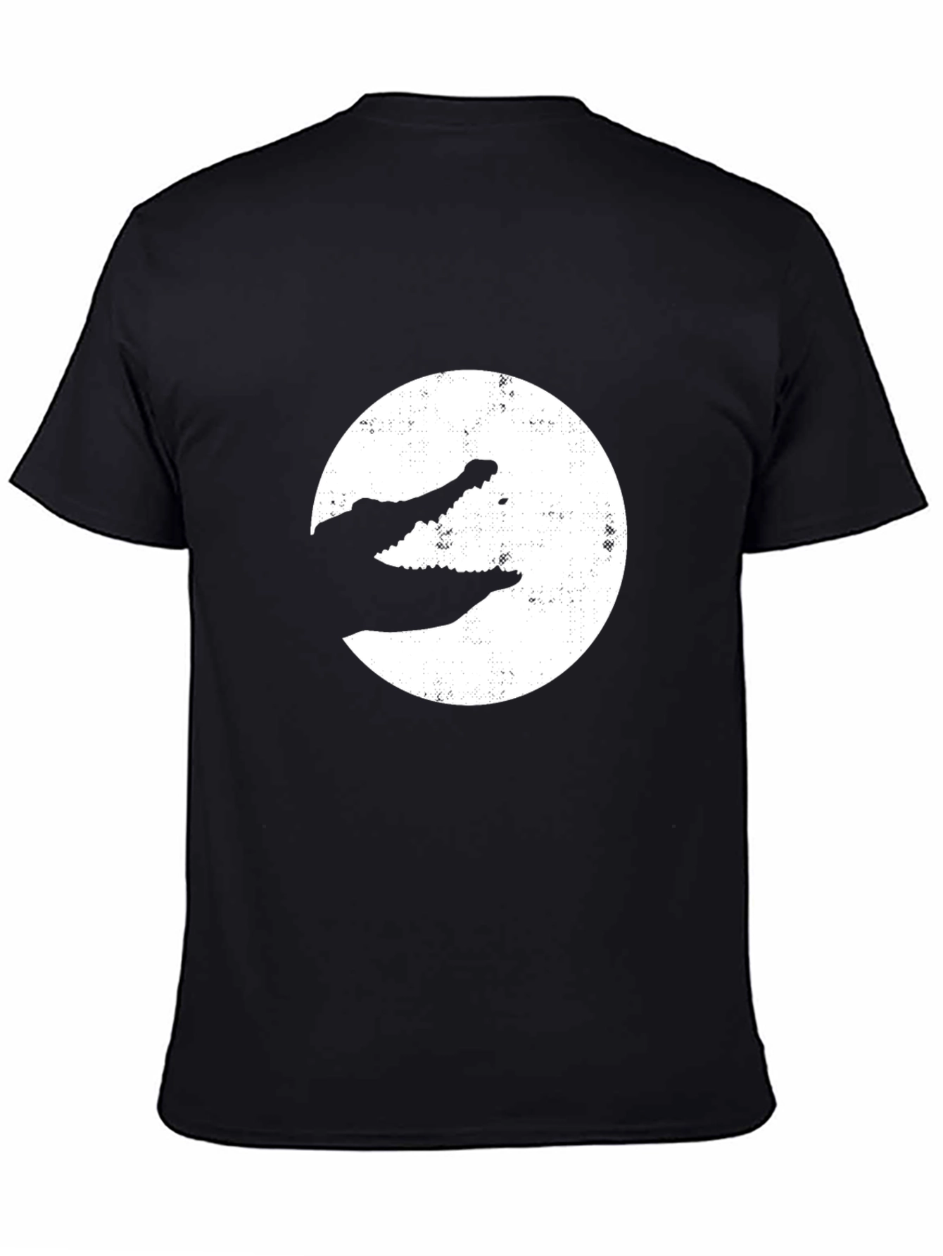 Crocodile Moon Black T-Shirt
