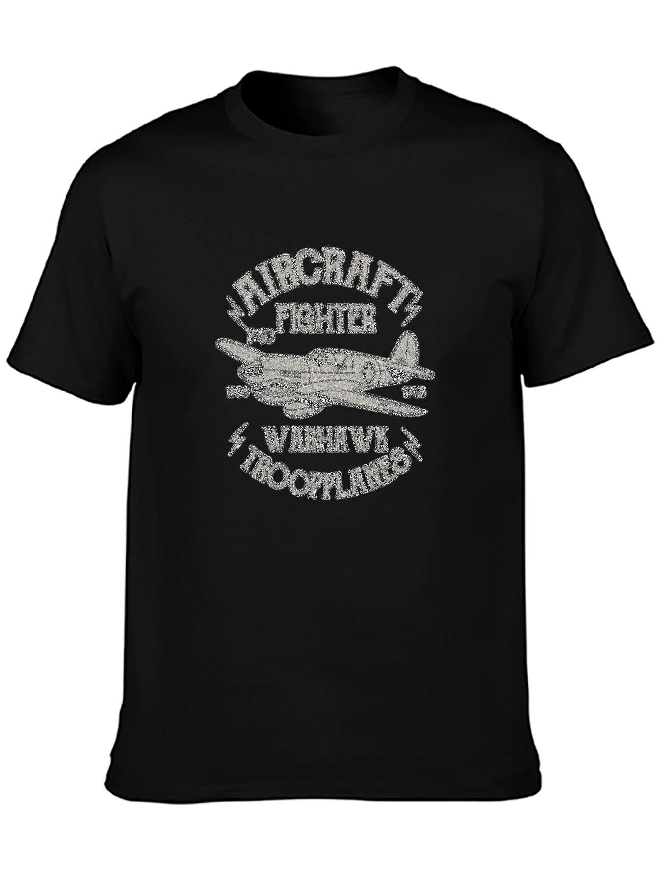 Warhawk Troopplanes Aircraft Fighter Graphic T-Shirt