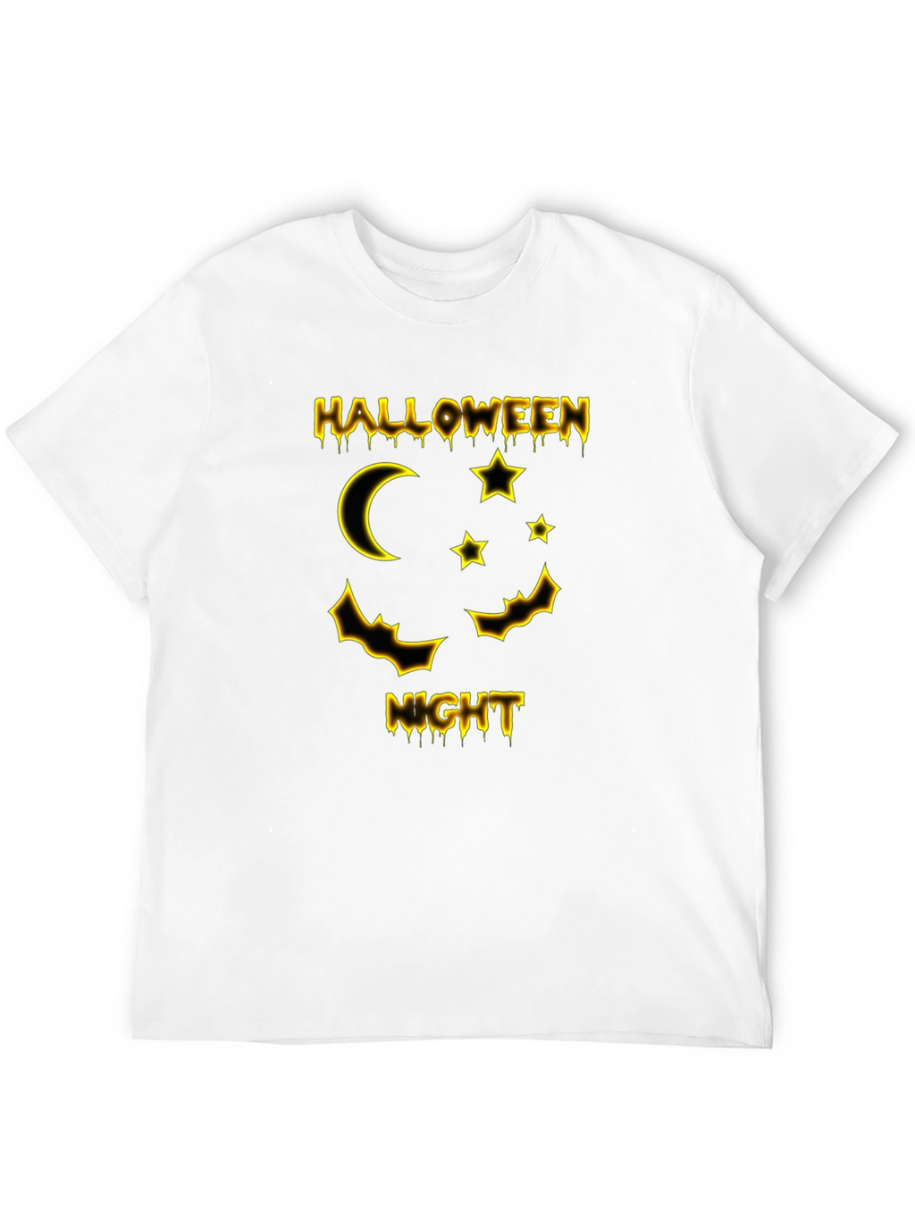 Halloween Night Graphic T-Shirt - Black