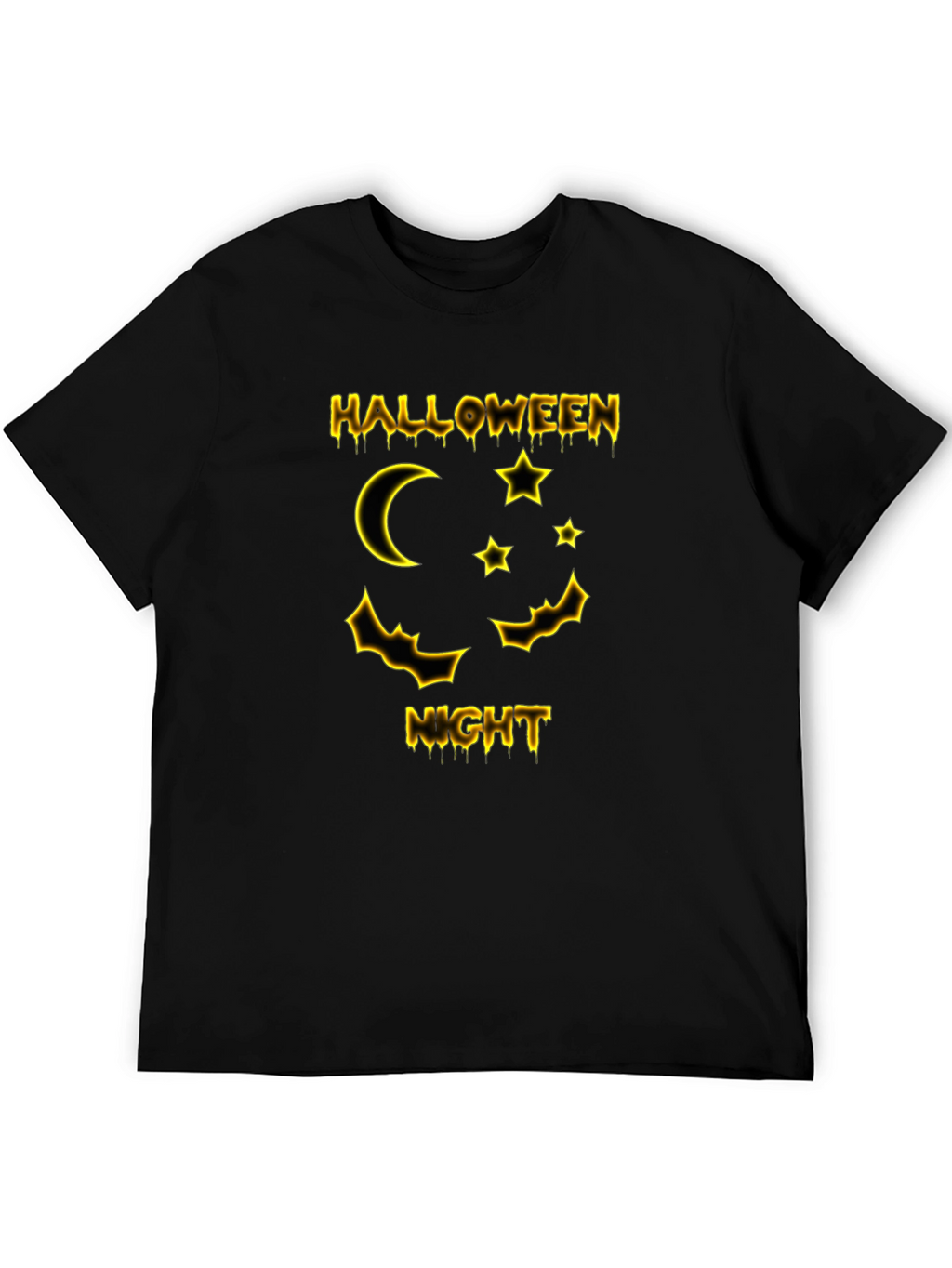 Halloween Night Graphic T-Shirt - Black