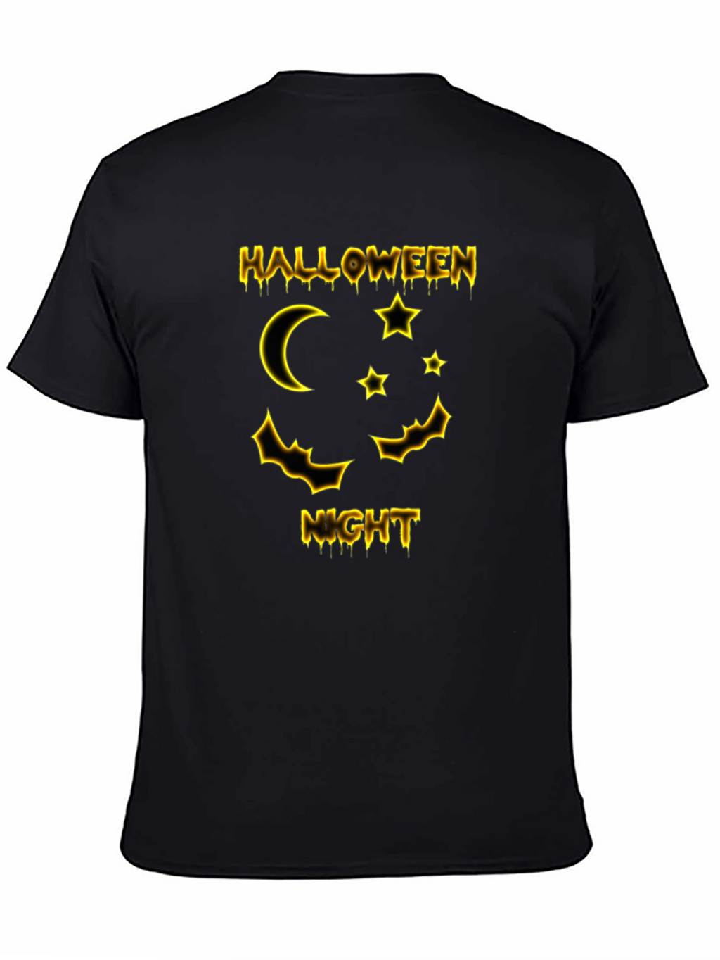 Halloween Night Graphic T-Shirt - Black