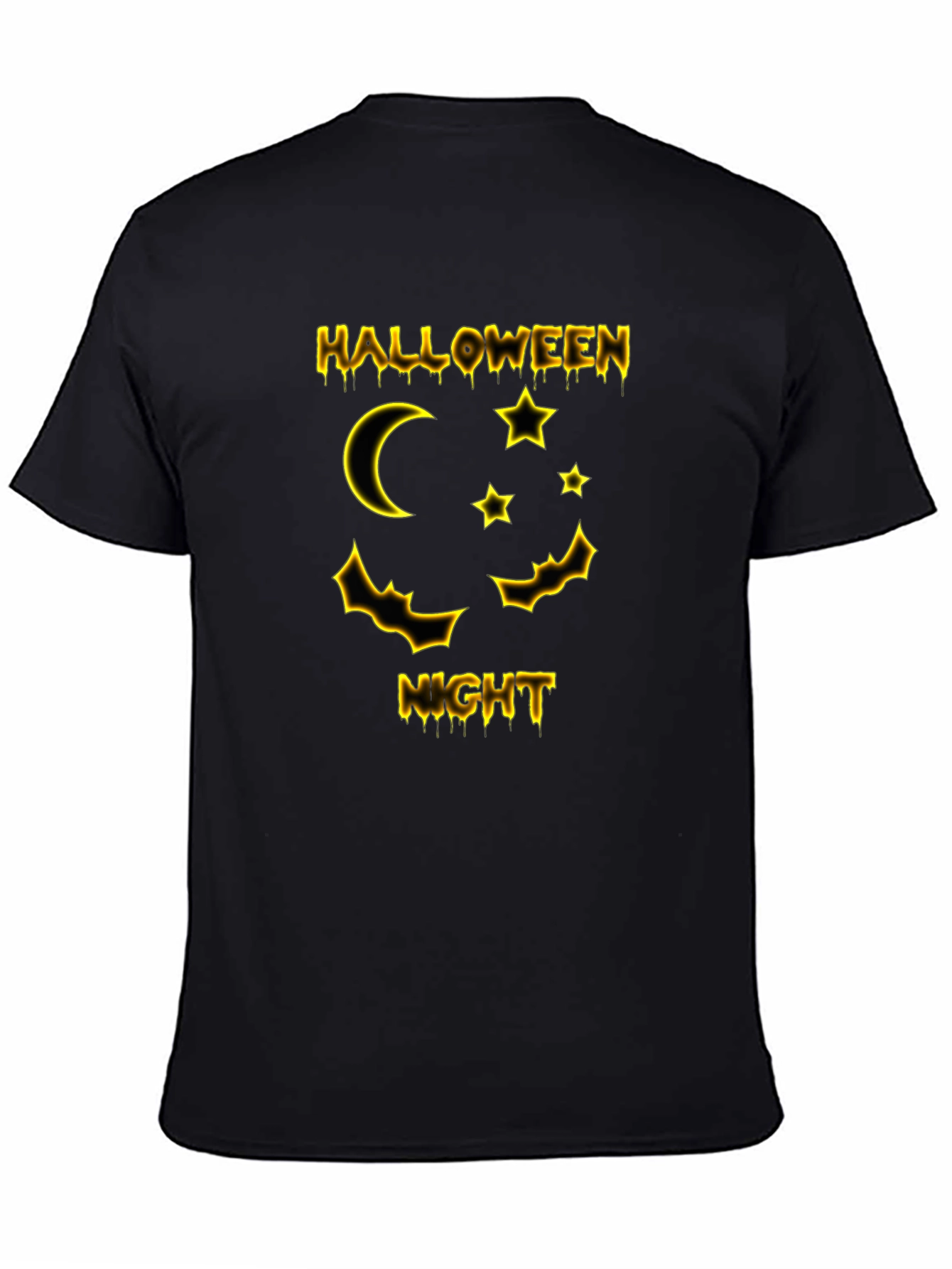 Halloween Night Graphic T-Shirt - Black